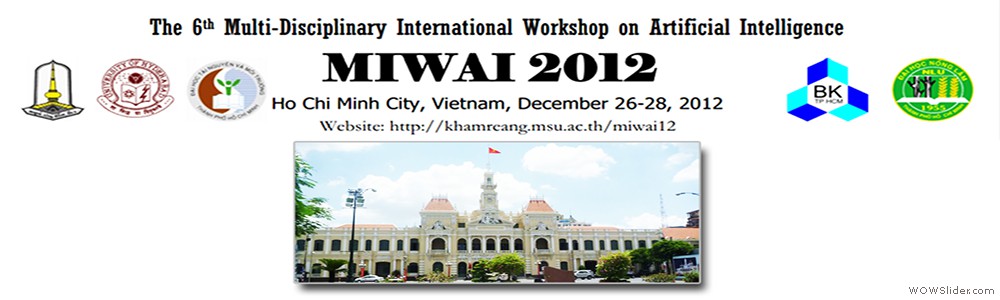 MIWAI'12: The 6<sup>th</sup> Multi-Disciplinary International Workshop on Artificial Intelligence